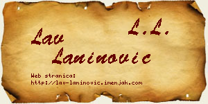Lav Laninović vizit kartica